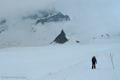 Rückweg im Schlechtwetter zum Jungfraujoch